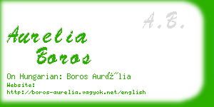 aurelia boros business card